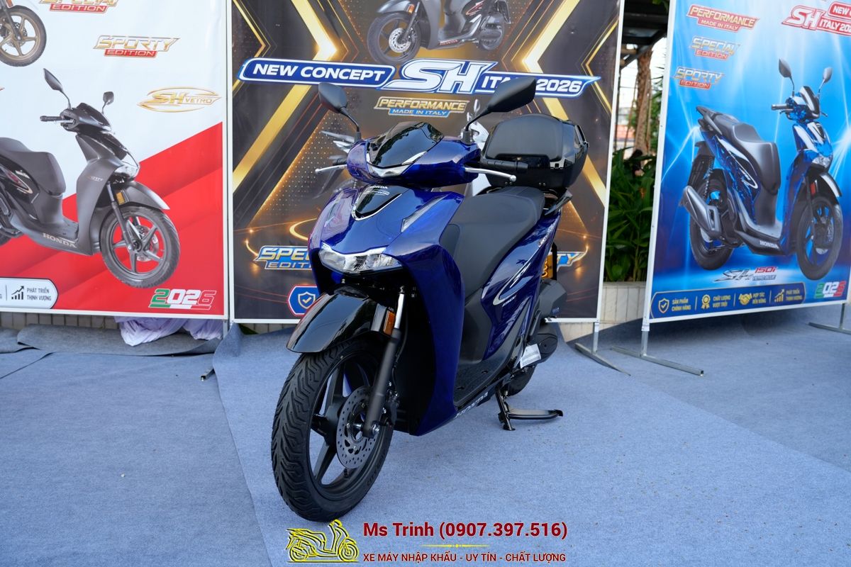 Honda SH150 Vetro Blue 2026 Limited Edition - Siêu phẩm SH Ý dàn áo xanh trong suốt cực hiếm tại Đồng Nai