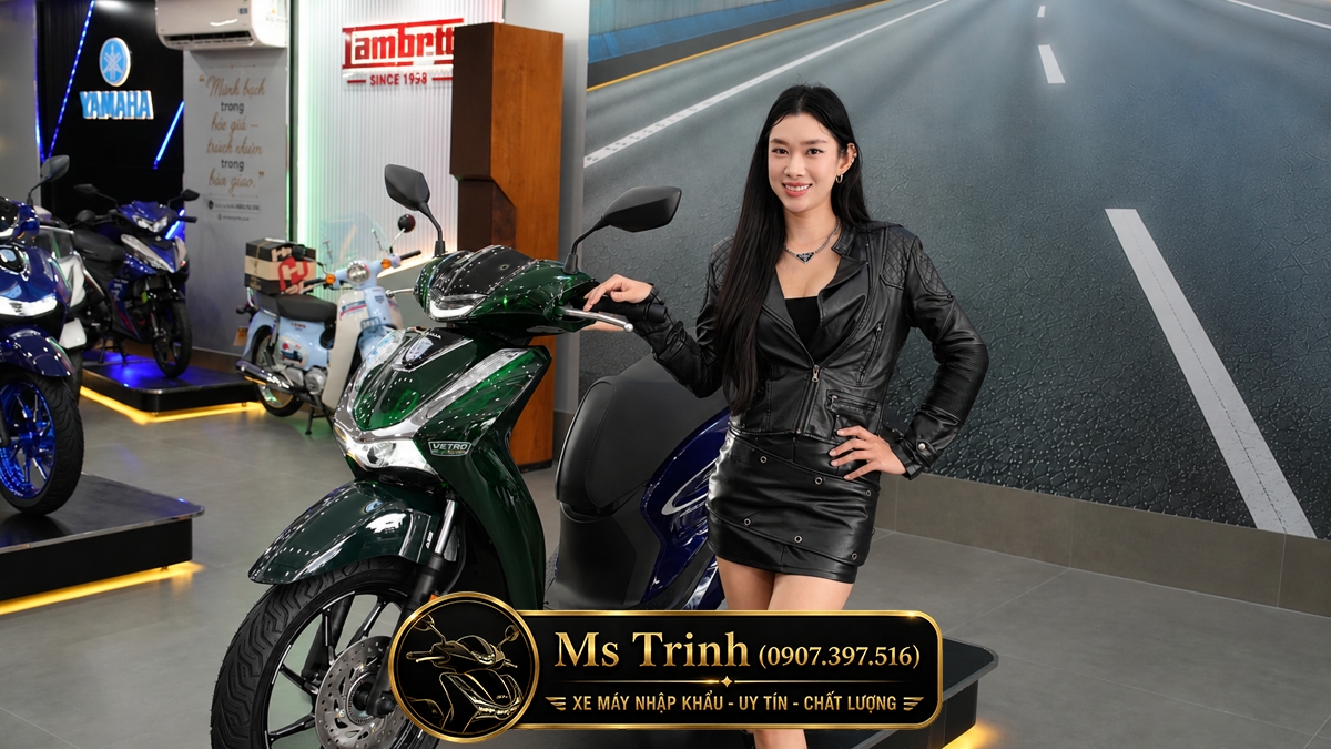 Sắc Vetro Green trên phần đầu Honda SH150i Limited Phần đầu Honda SH150i Green Sapphire nổi bật với màu xanh Vetro Green